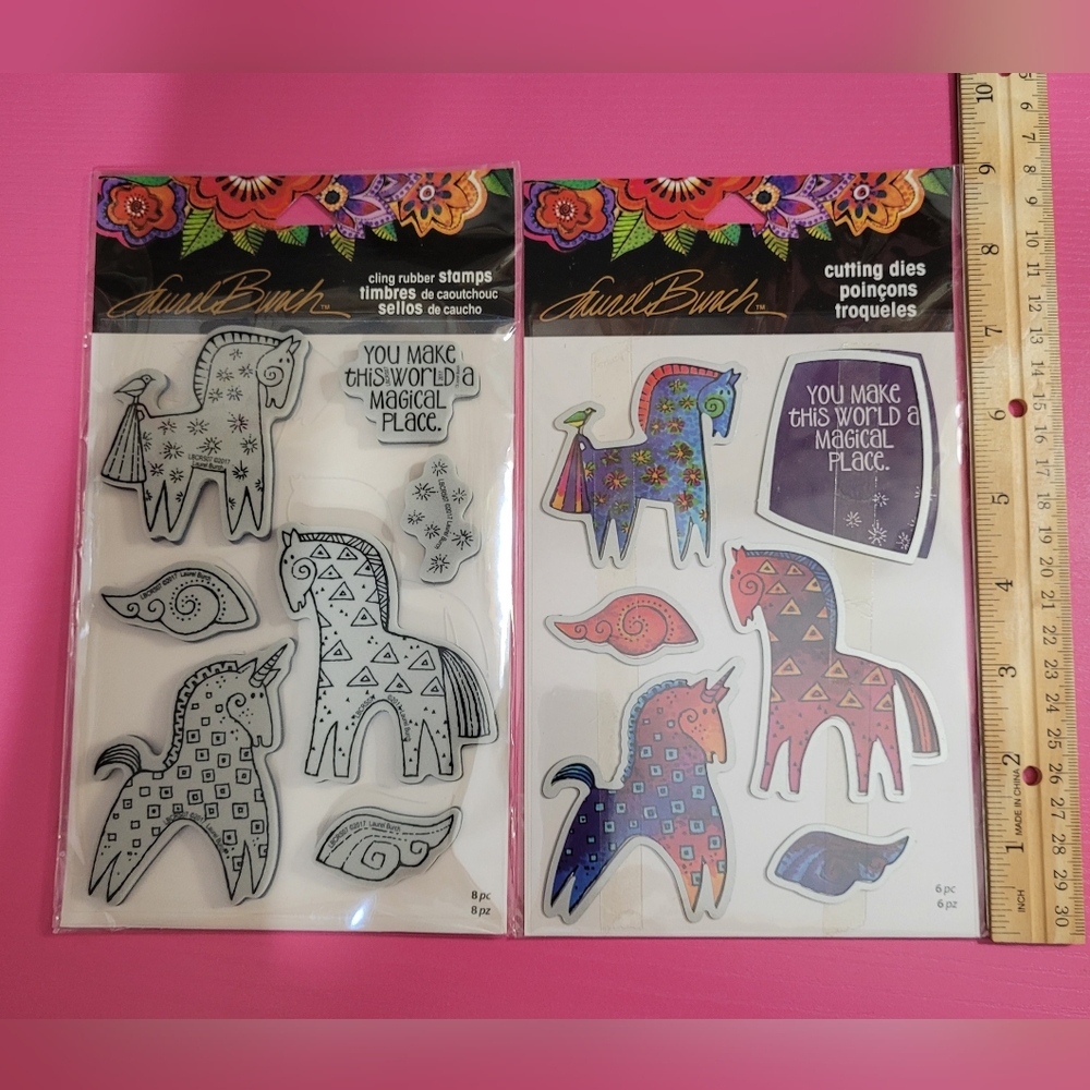 Laurel Burch Magical Horse Stamp and Die Set (0122)